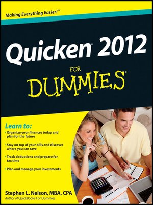 cover image of Quicken 2012 For Dummies